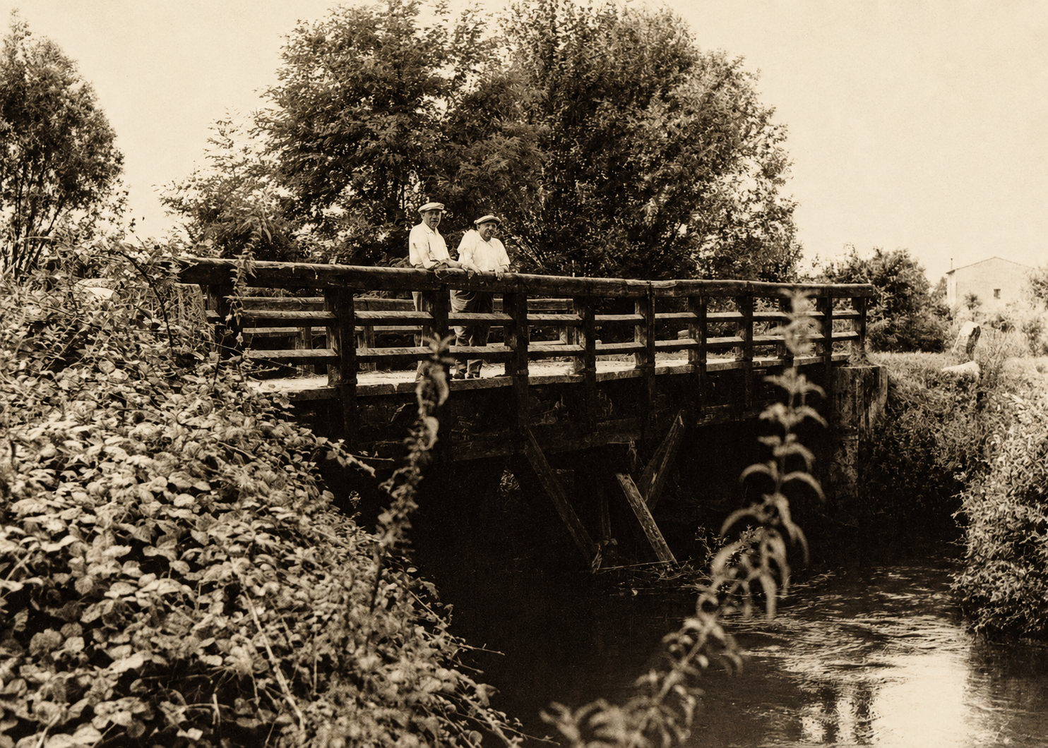 Il ponte dei carri sopra un corso d’acqua del territorio